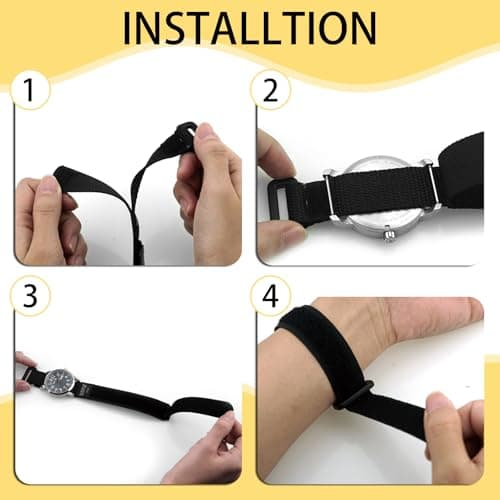 Sport Watch Band, Hook and Loop Nylon Strap, 18-22mm Width, Drop Prevention Design, Multiple Colors