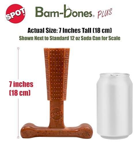 SPOT Bambone Plus Chew Toy for Dogs Beef 7", Assorted, 54493