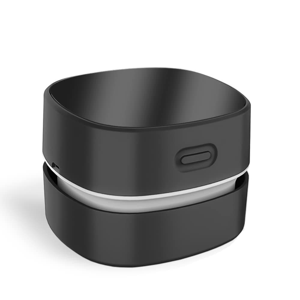 Desktop Vacuum Cleaner,Mini Table dust Sweeper Energy Saving,High Endurance up to 400 mins,Cordless&360º Rotatable for Cleaning Hairs,Crumbs,Computer Keyboard of Gifts for Kids (Black)