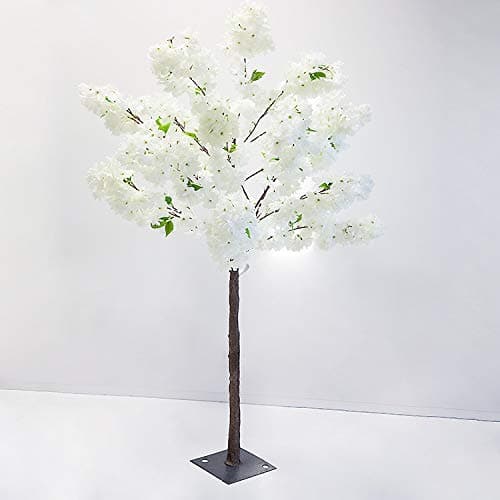 SILK ARTIFICIAL BLOSSOM TREES CENTREPIECE 5 COLOURS WEDDING DECOR DECORATION (Cream)