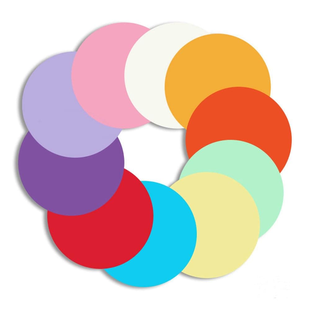 500 Pcs Round Cutouts Paper,3.9 Inch Circles Assorted Color Paper Kids Colored Craft Paper for DIY Handmade Paper Cutouts Decoration Back to School Supply (Round)
