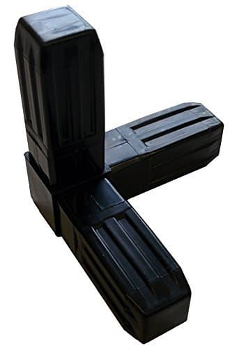 EZTUBE 3-WAY BLACK CORNER STEEL CORE CONNECTOR