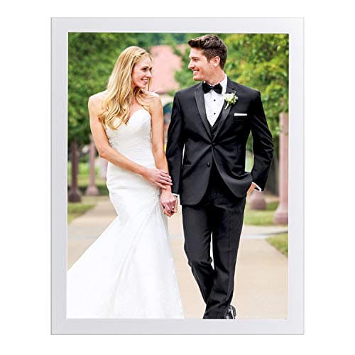 INNOCHEER Picture Frame Set of 7: Solid Wood, Three 4x6 Inches - Three 5x7 Inches - One 8x10 Inches (White 11 x 14)