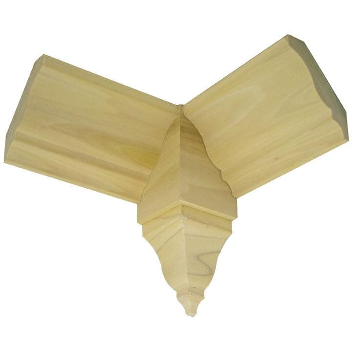 Hardwood Crown Molding Inside Corner Block EWCR61, Poplar