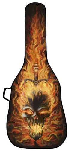 Skull on Fire Acoustic Guitar Case by BOLDFACE