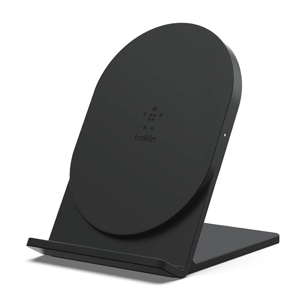 Belkin Boost Up Wireless Charging Stand 5 W, Fast Qi Wireless Charger for iPhone XS, XS Max, XR, X, 8/8+, Samsung Galaxy S10, S10+, S10e, Huawei P30, P30 Pro and More (UK Plug not included), Black