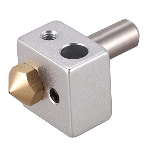 MK10 Hotend Kit for 3D Printer M7 Brass Nozzle and Throat with PTFE Tube and Aluminum Heater Block Fit with M3 and M4 Thermistor