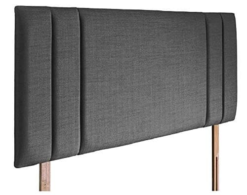 new side bar bed headboard in linen fabric available in and sizes (5ft king size, slate grey)