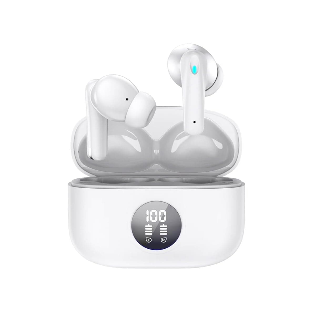 Smart Klick Be smart with klick P91 ANC ENC LED Display Design TWS Earphones Wireless IPX6 Waterproof Earbuds - Bluetooth Ear buds for iPhone & Android, Bluetooth Headphones & Ear Phones