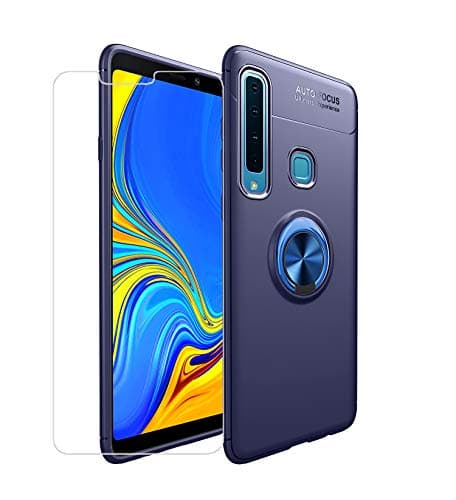 Samsung Galaxy A9 2018 Case, Galaxy A9 Star Pro A9s Case Slim Shockproof Soft TPU Hybrid Magnetic Protective Phone Case Cover with Screen Protector Ring Holder Kickstand for Samsung Galaxy A9 (2018)
