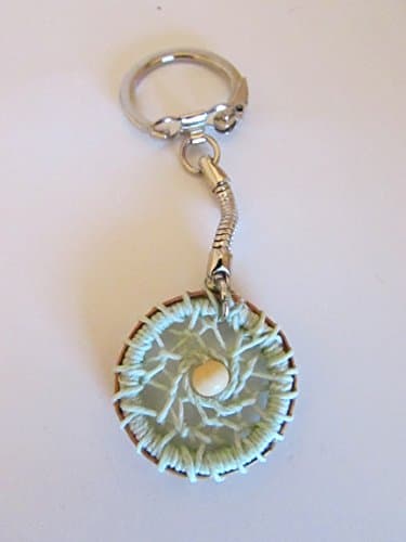 Handmade Mint Green Dream Catcher Key Chain