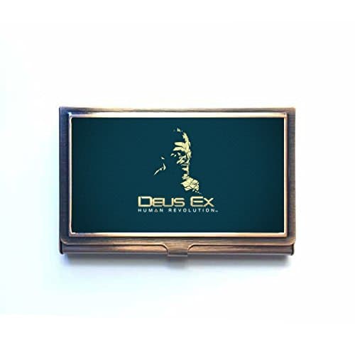 Deus Ex Human Revolution Adam Jensen Background Custom Unique bronze Business name Card Case box Holder Lovely Gift