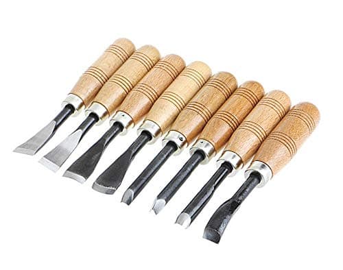 Alikeke 8 Piece Set Wood Carving Hand Chisel Tool Carving Tools Woodworking Professional Gouges New free shipping