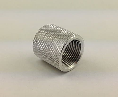JMPF 5.56 Knurled 1/2-28 x .635 OD x 5/8 long Aluminum Thread Protector Adapter 5.56/223