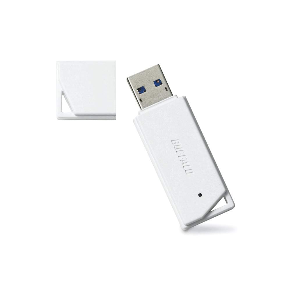 Buffalo USB Flash Drive 64GB USB 3.2 (Gen 1)/3.1 (Gen 1)/3.0/2.0 Comprehensive Support RUF3-K64GA-WH/N