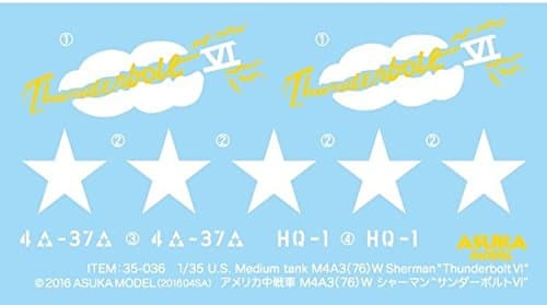 ASUKA TAS 35036S – Model Kit U.S. Medium Tank M4 A3 76 mm Sherman Thunderbolt VI Limited Edition