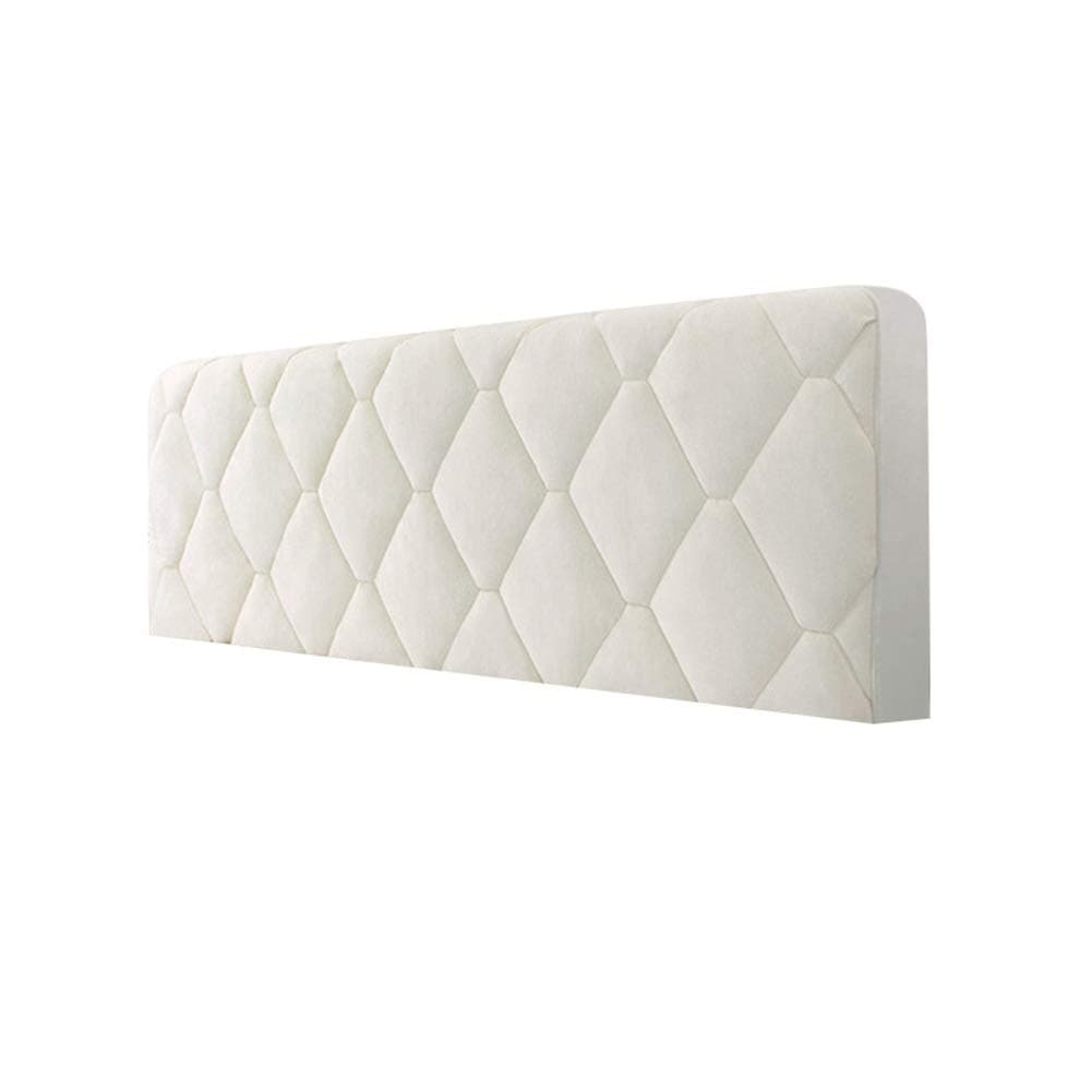 Headboard Slipcover, Bed Headboard Cover Protector Thicken Cotton Dustproof Stretch Solid Color Quilted Bed Head Covers for Twin Queen Full California King Size Beds,Light Beige,170cm(67inch)