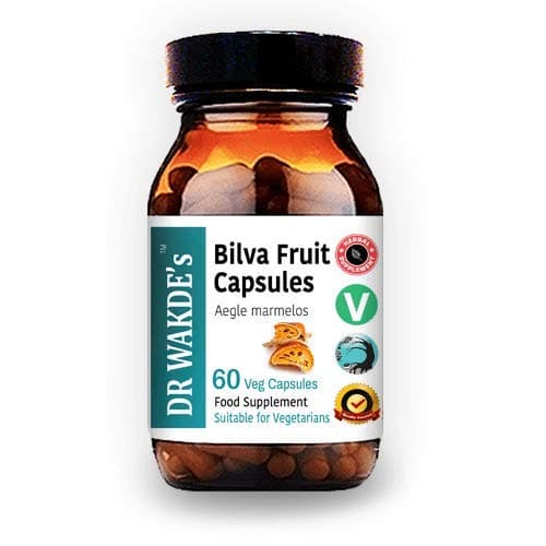 DR WAKDE's Bilva Fruit Capsules (Bael Fruit | Aegle marmelos) | 60 Veg Caps | Ayurvedic Supplement | Vegan | 100% Herbal | Quantity Discounts| Same Day Dispatch