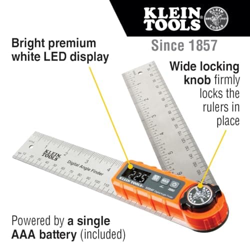 Klein Tools 935DAF Digital Angle Finder, Precision Measurements, Miter Saw Pr...