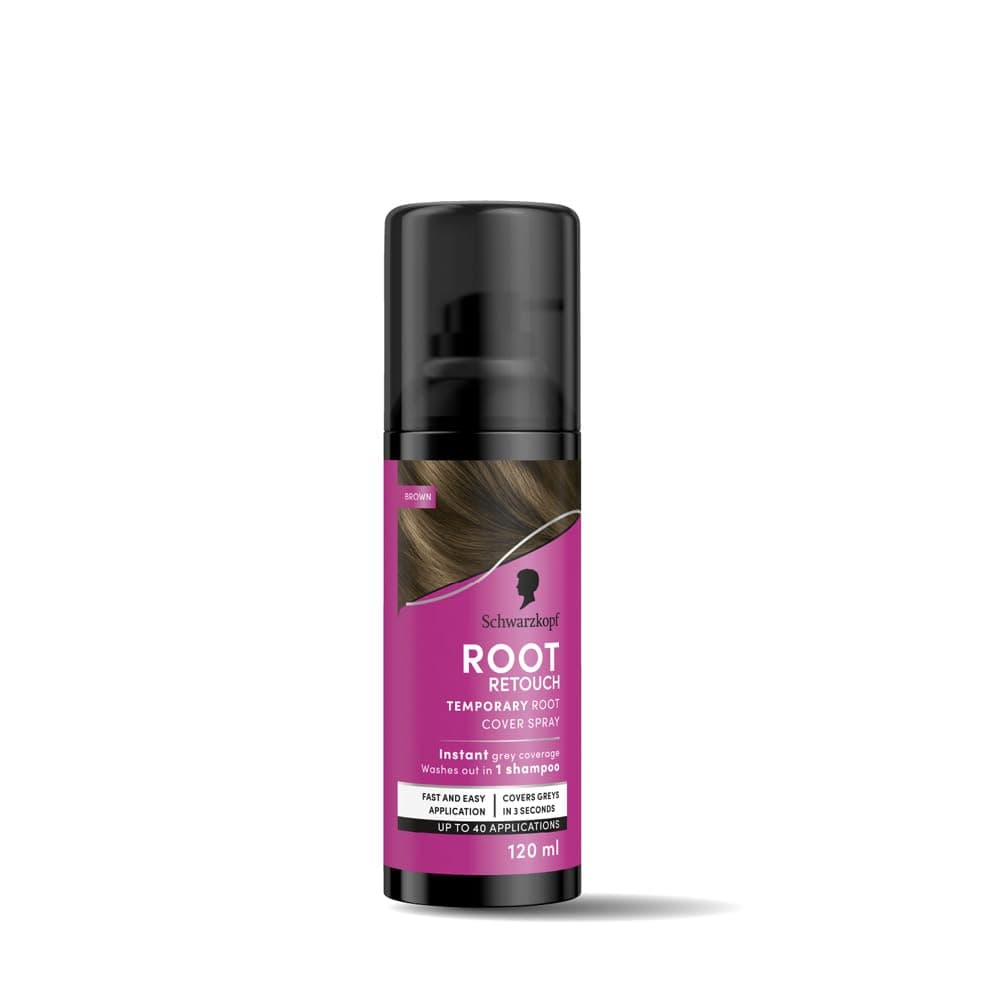 Root Retouch Instant Grey Hair Concealer Spray Sweat And Rain Resistant, Matte Finish Perfect Coverage | Upto 40 Fast and Easy Applications | Unisex| For All Hair Types, Brown, 120ML