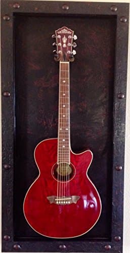 GFrames "Midnight Rider" Guitar Display Case- 48” Deluxe Guitar Frame w Door