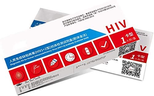 KMDB HIV Self Test Kit,Blood Analysis at Home,Human Immunodeficiency Virus Personal Testing, Three-line Blood Test Paper Accurate/Simple/Convenient