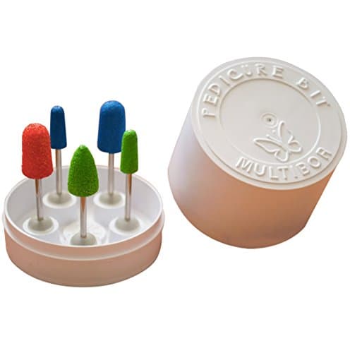 Multibor Reusable Pedicure Nail Drill Sanding BIT Set “TOES” Professional 5pcs in Box