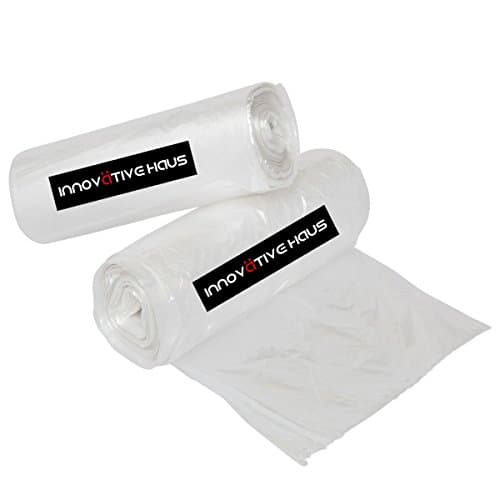 Innovative Haus Medium Multipurpose Durable Wastebasket Liners Clear Garbage Bags 10 Gallon, 100pcs