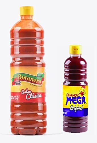 1 X La Botanera Clasica 33.5 Oz and 1 X Mega Chamoy 7 Oz Hot Sauce - Made in Mexico