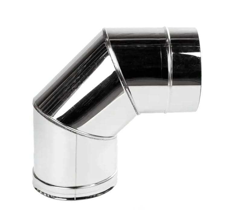 Stainless Steel 90 Degree Elbow Chimney Liner Bend 90° - Multi Flue Stove Pipe. (100mm)