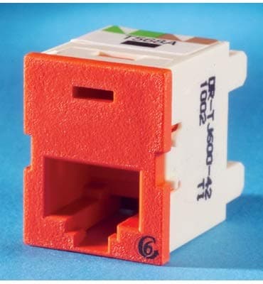 Ortronics OR-TJ600-42 Red Category 6 Snap in Connector, TracJack