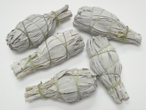 5 Pcs California Mini White Sage Bundle Smudge Incense Cleaning 3-4"