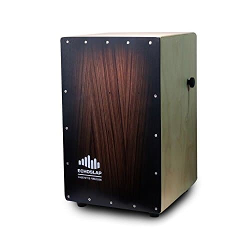 Echoslap AS101-EB Adjustable Snare Cajon, Hand crafted, Ebony Finish Frontplate