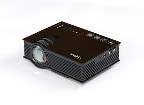 Umi-268 Multi Media Mini 800 Lumens Portable LED Projection Micro Home Theater Projector with Bracket (Umi-268 Black )