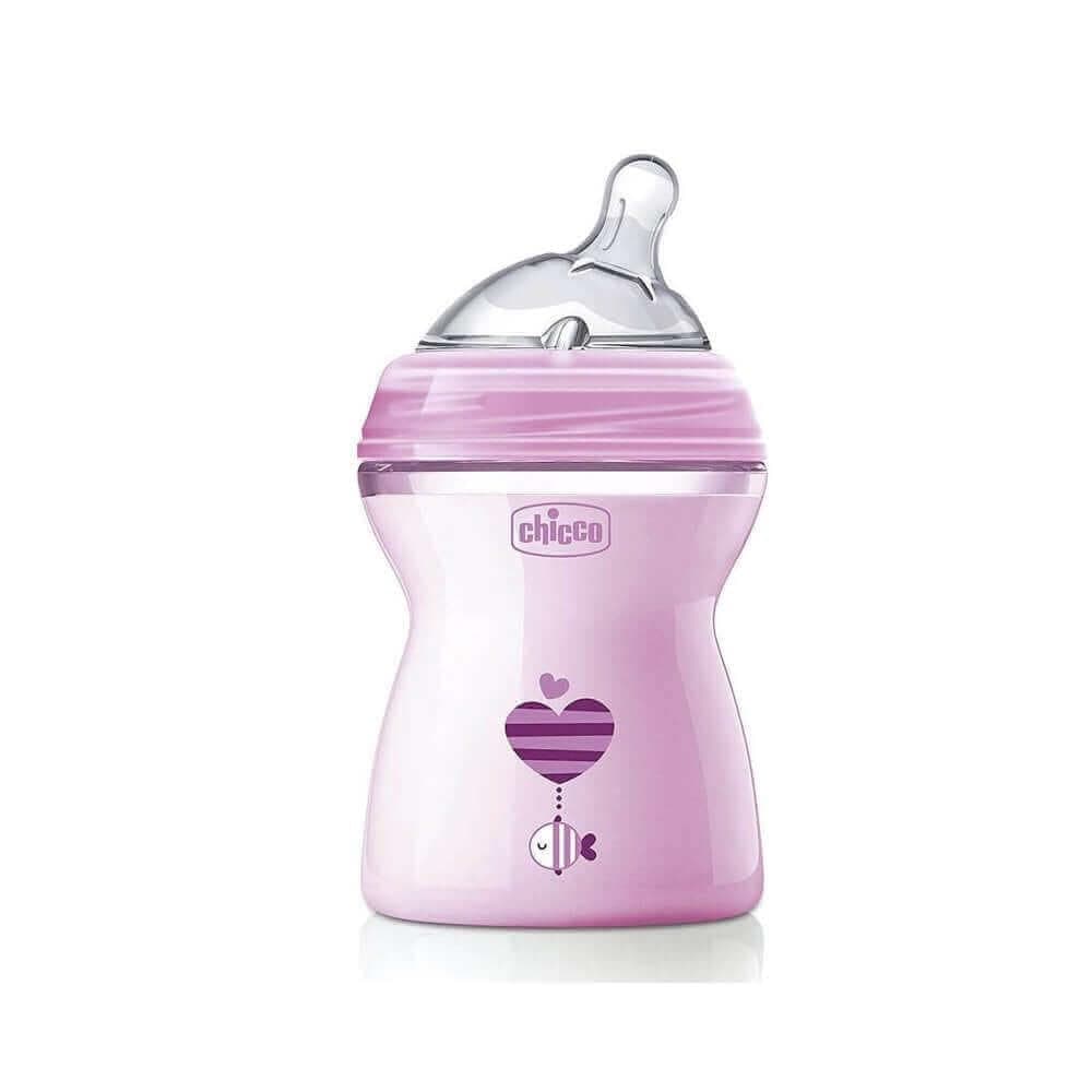 Natural Feeling Chicco Baby Bottle 250ml 2Mesi + Bimba