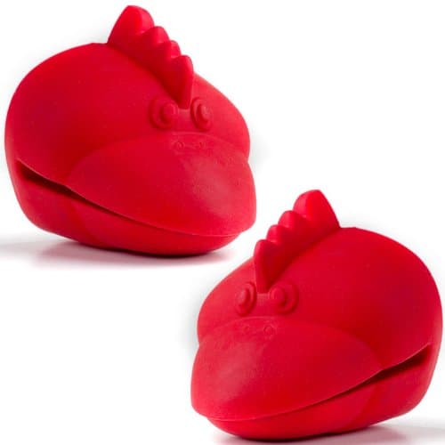 Red Rooster Silicone Pot HoldersMatching Set of 2