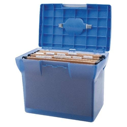 Pierre Henry Plastic File Box - Blue + 5 Suspension Files
