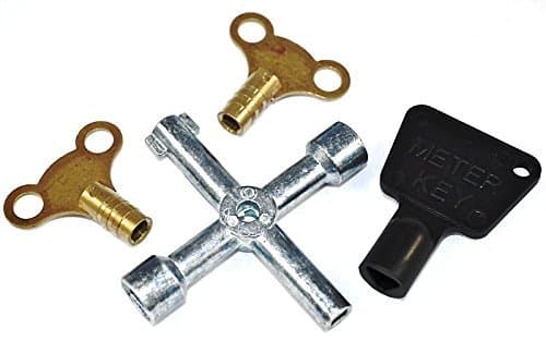 A1SONIC® Pack of 4 Assorted DIY Key Radiator Meter and FORU Way Utility Key