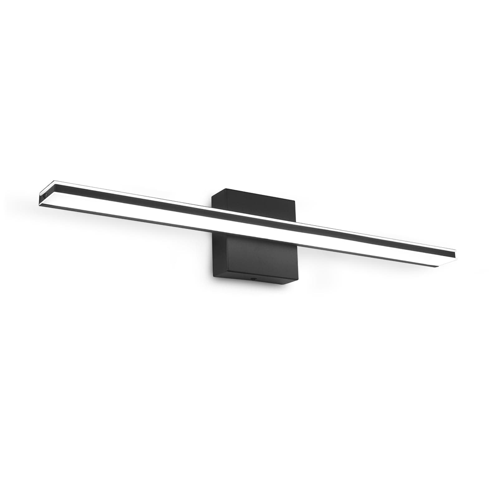 LED Vanity Lights, 24 Inch 14W Cool White 5500K Vanity Lighting Fixtures Black Modern Bathroom Bedroom Wall Lighting for Mirror