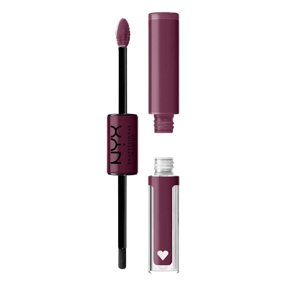 Shine Loud, Long-Lasting Liquid Lipstick with Clear Lip Gloss - Make It Work (Cool-Toned Plum)