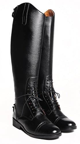 Saxon Women's Equileather Field Boots, Black, Size 4 N