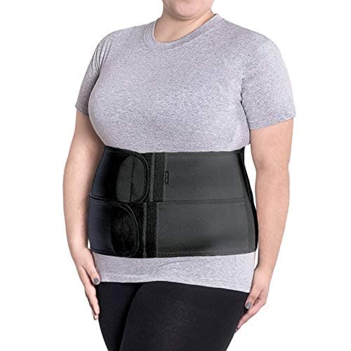 TOROS GROUP MANUFACTURE Abdominal binder support bandage Back support belt Abdominal belt Belly support height 24 cm Medium Black