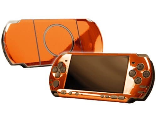 Orange Chrome Mirror - Vinyl Decal Mod Skin Kit by System Skins - Compatible with Playstation Portable 3000 Console