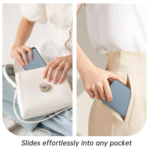 Toughergun Small Compact Bifold Wallet Genuine Leather RFID Blocking for Women with ID Window