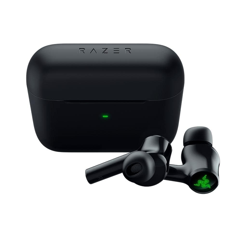 Razer New Hammerhead True Wireless (2nd Gen) Bluetooth Gaming Earbuds: Chroma RGB Lighting -60ms Low-Latency- Active Noise Cancellation - Dual Environmental Noise Cancelling Microphones- Classic Black