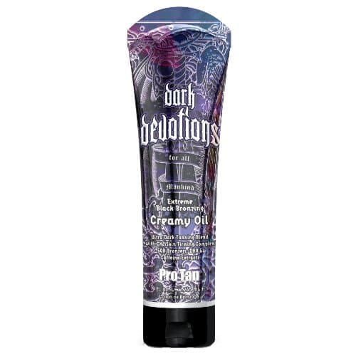 Pro Tan Dark Devotions Mens Extreme Black Bronzer Creamy Tanning Oil 9 Oz
