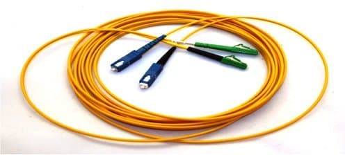 DNS Fiber Optic Cable LC/APC-SC/UPC 10-meter 9/125 OS2 Duplex single mode LSZH by