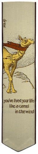 Papilionaceous Jacquard Woven Silk Bookmark Camel in The Wind Simon Drew