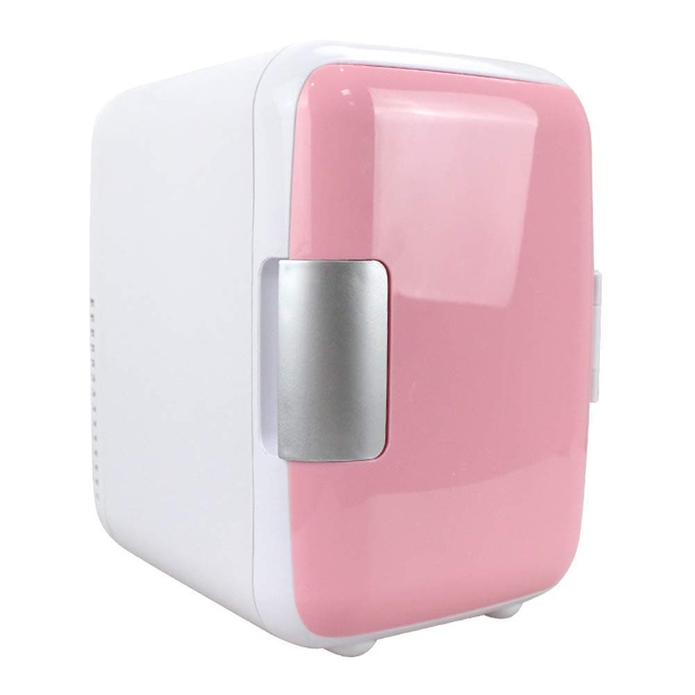 yeehao Mini 4L Fridge Makeup Refrigerators Dual-Use for Home Room Car Pink