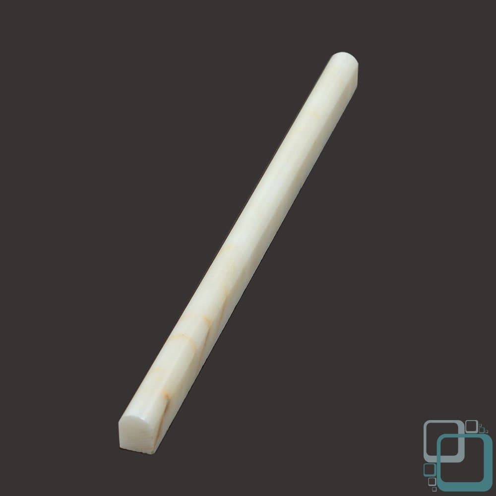 Afyon Sugar Polished Marble Pencil Moulding - 5/8x12 SAMPLE